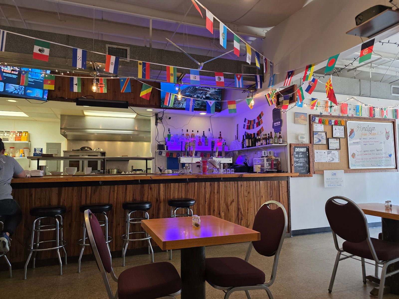 The Himalayan Fried Chicken bar area