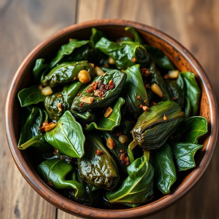 Braised collard greens