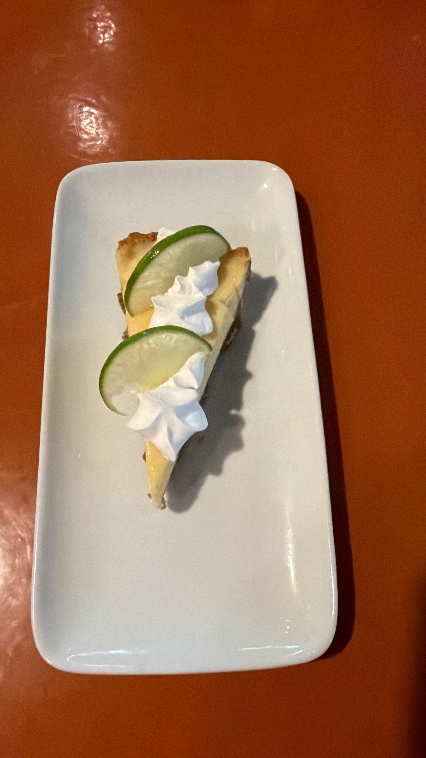 Key Lime Pie with whipped cream