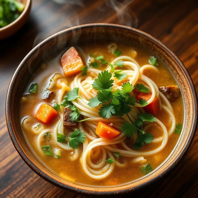Sherpa soup with vegetables and noodles